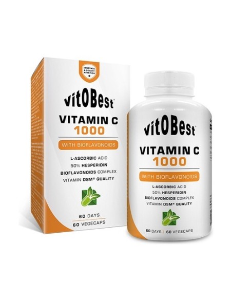Vitamina C 1000 + Bioflavonoides 60 cápsulas vegetales VIT.O.BEST