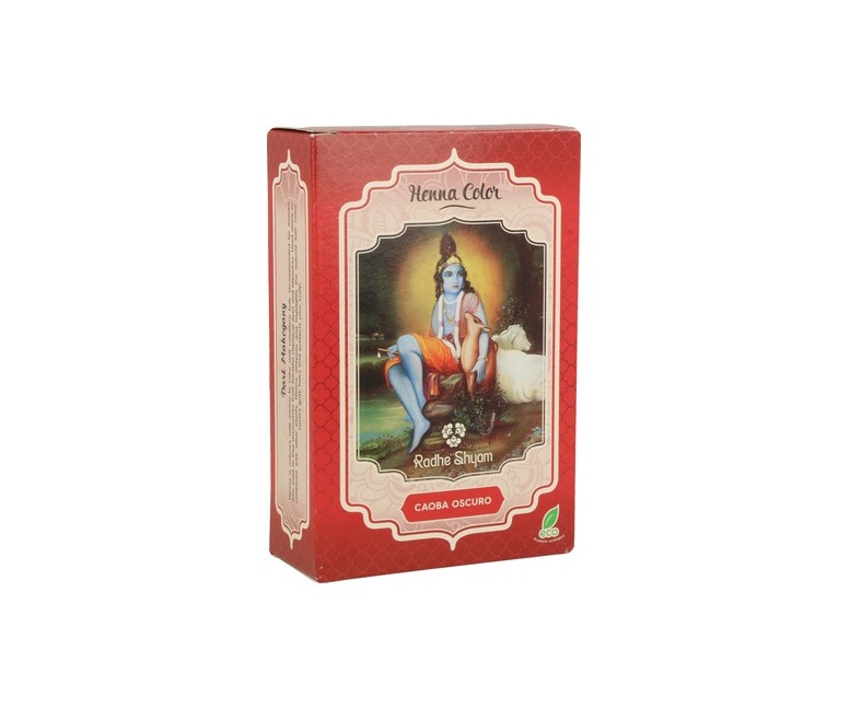 Henna color Caoba oscuro 100 g de polvo Radhe Shyam