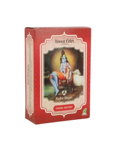 Henna color Caoba oscuro 100 g de polvo Radhe Shyam
