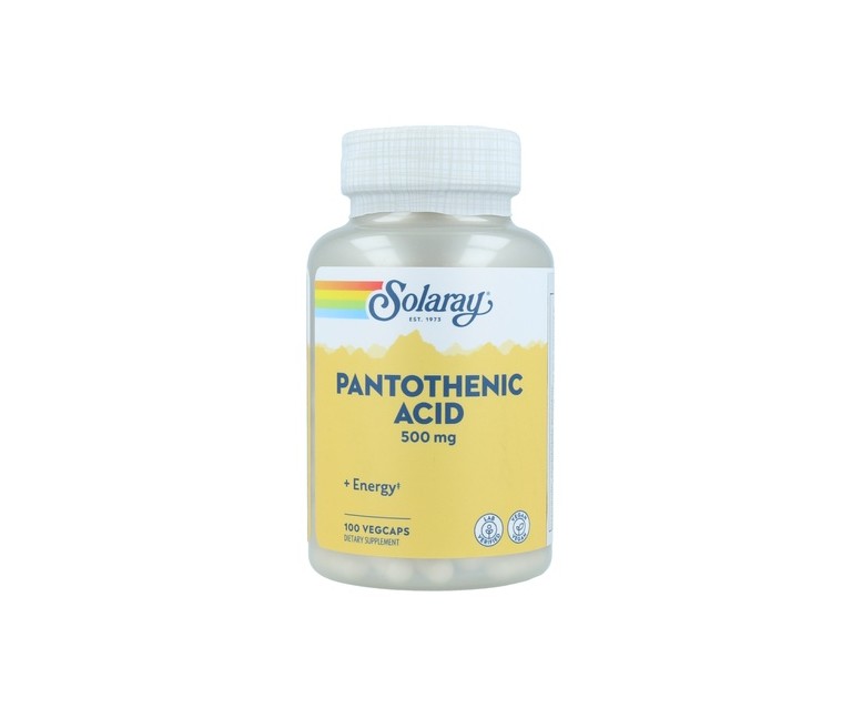 Ácido pantoténico 100 cápsulas de 500mg Solaray