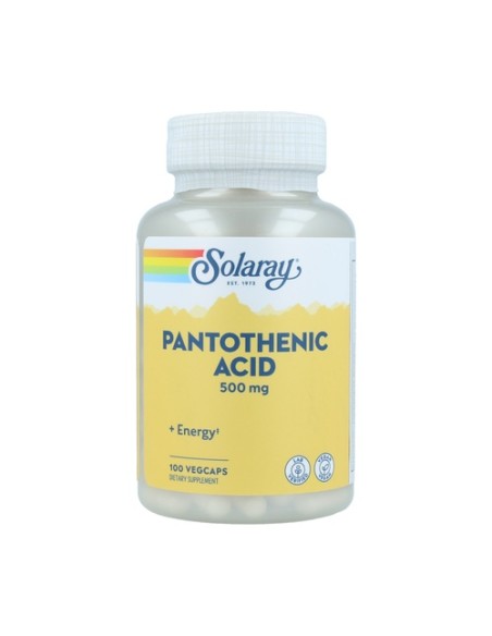 Ácido pantoténico 100 cápsulas de 500mg Solaray