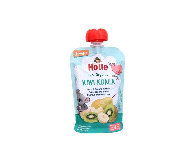 Smoothie kiwi koala pera y plátano Bio 8m+ 100 g (Plátano - Pera - Kiwi) Holle