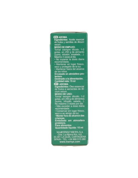 Aceite Esencial de Anis Estrellado 15 ml de aceite esencial MARNYS®