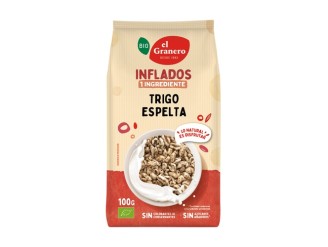 Copos de trigo espelta inflados bio