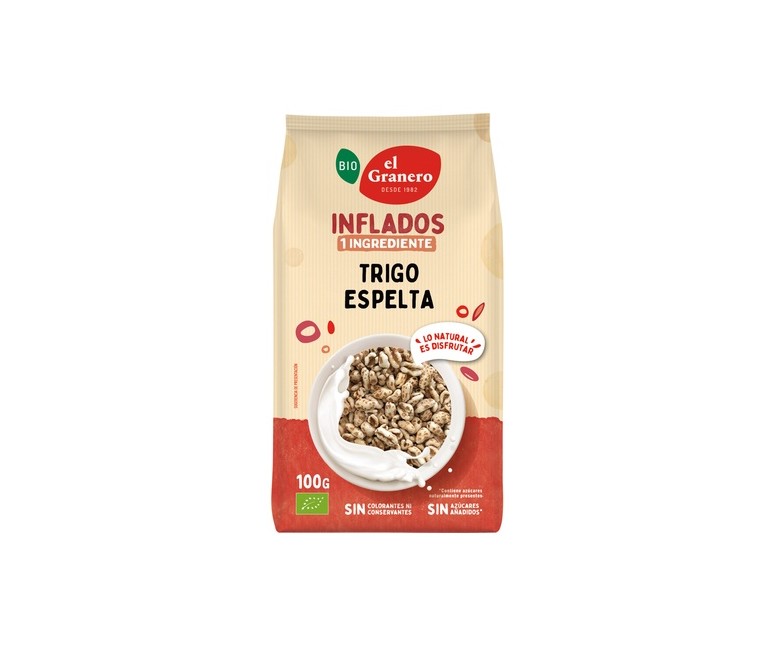 Copos de trigo espelta inflados bio 100 g El Granero Integral