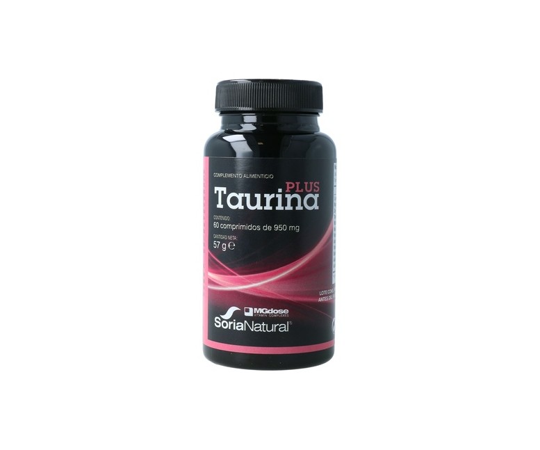 Taurina Plus 60 comprimidos de 950mg Soria Natural