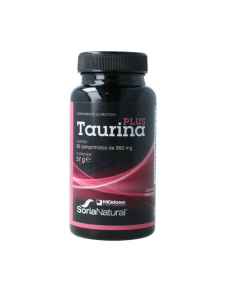 Taurina Plus 60 comprimidos de 950mg Soria Natural