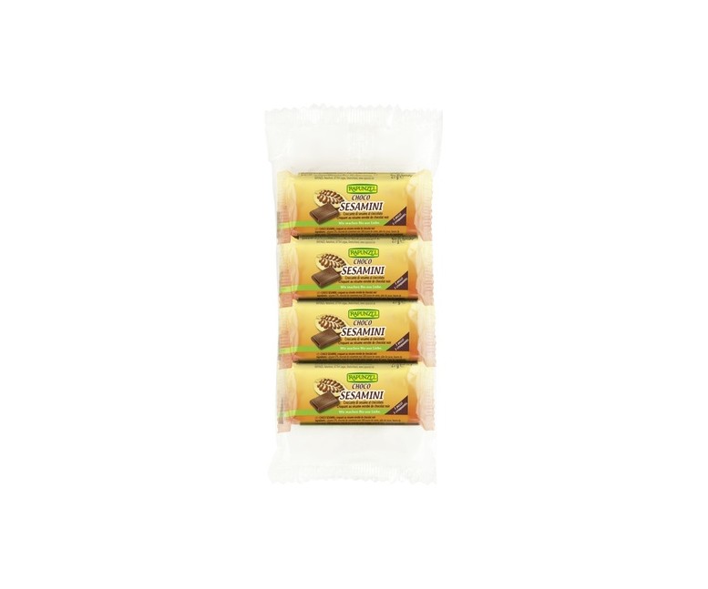 Pack Barritas de sésamo con chocolate 20 barritas de 27 g Rapunzel