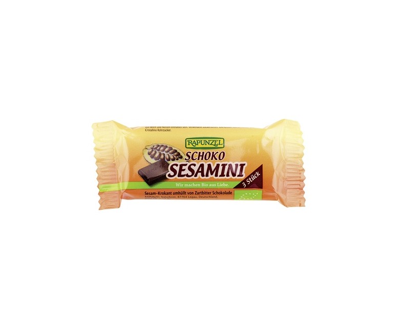 Pack Barritas de sésamo con chocolate 20 barritas de 27 g Rapunzel