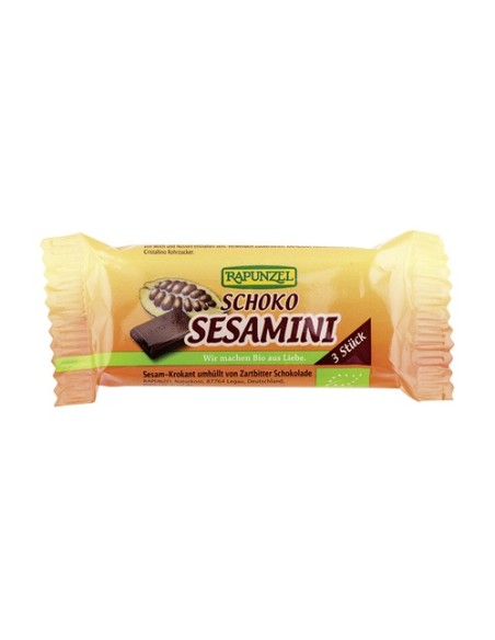 Pack Barritas de sésamo con chocolate 20 barritas de 27 g Rapunzel