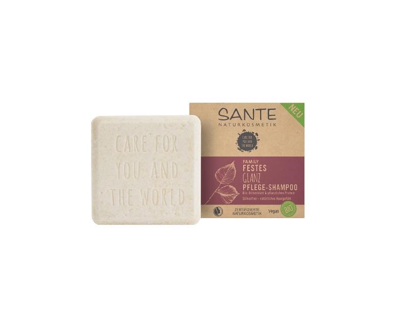 Champú sólido brillo abedul bio 60 g Sante
