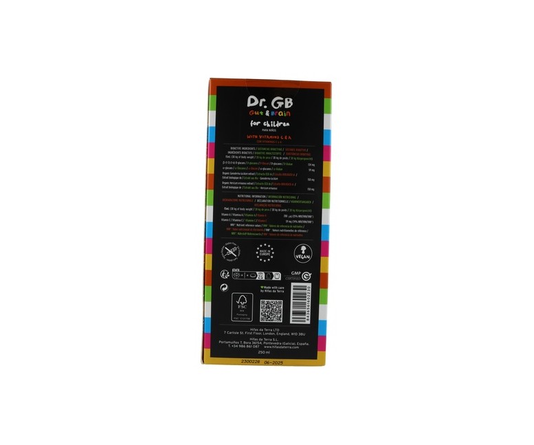 Jarabe Dr. GB Gut & Brain 250 ml Hifas da terra