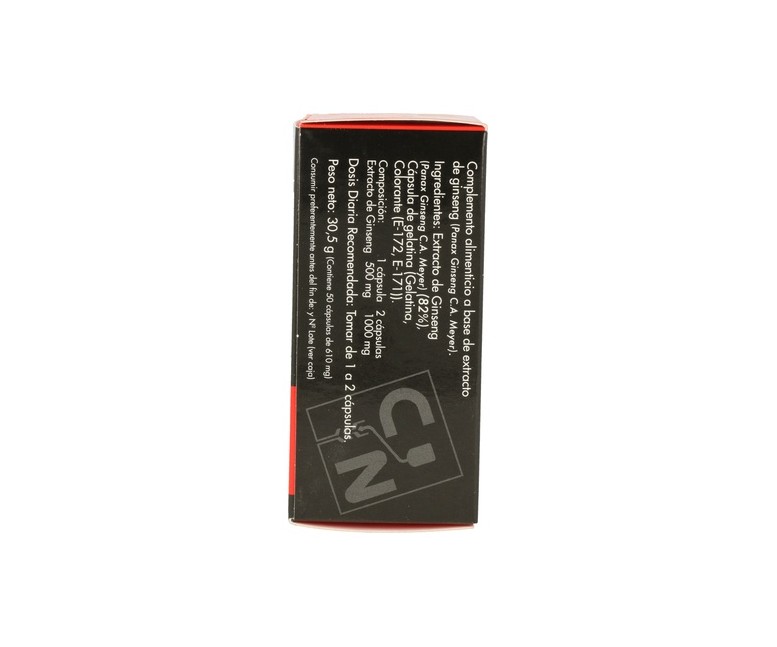 Ginseng Rojo 500 50 cápsulas de 500mg Cn