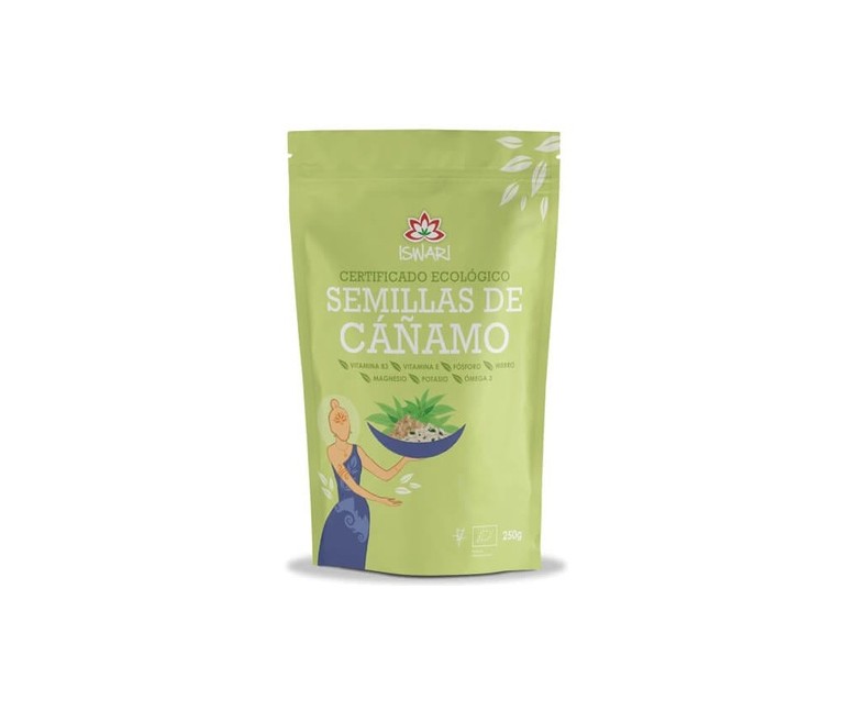 Semillas Cáñamo Sin Cascara Bio 250 g Iswari