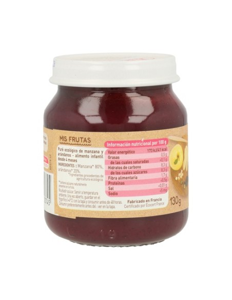 Tarrito De Manzana Y Arándanos 4m+ 130 g Babybio