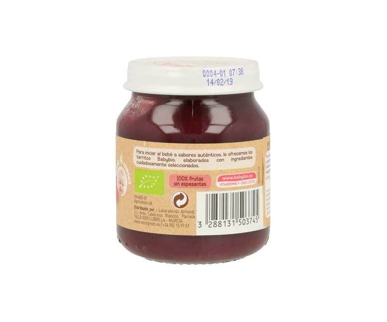 Tarrito De Manzana Y Arándanos 4m+ 130 g Babybio