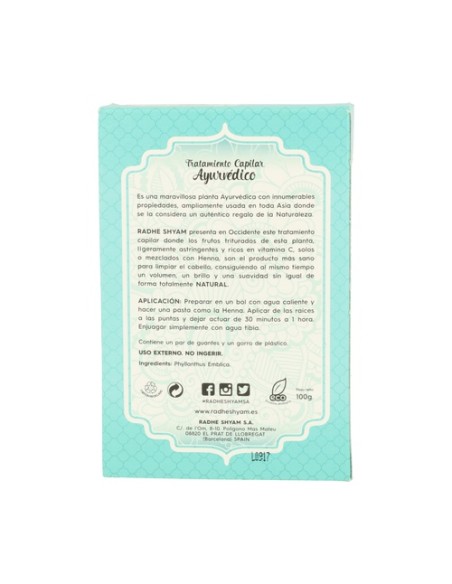 Tratamiento capilar Ayurvédico Amla 100 g Radhe Shyam