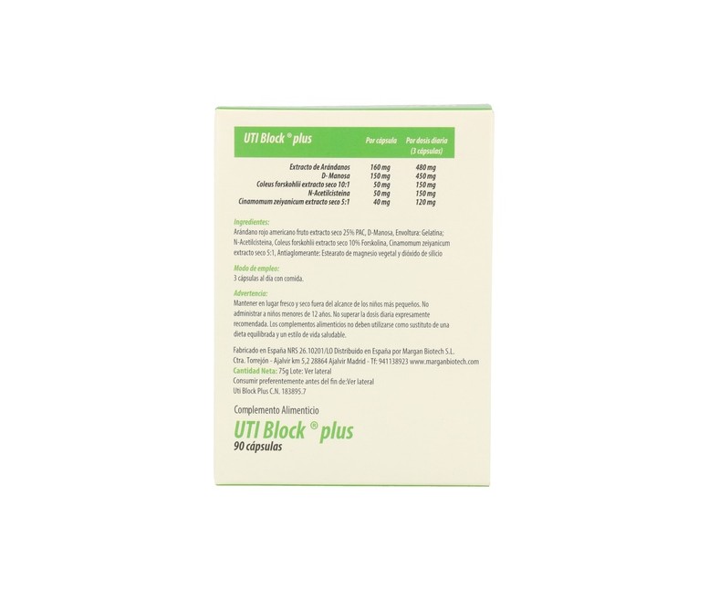 Uti Block plus 90 cápsulas Margan