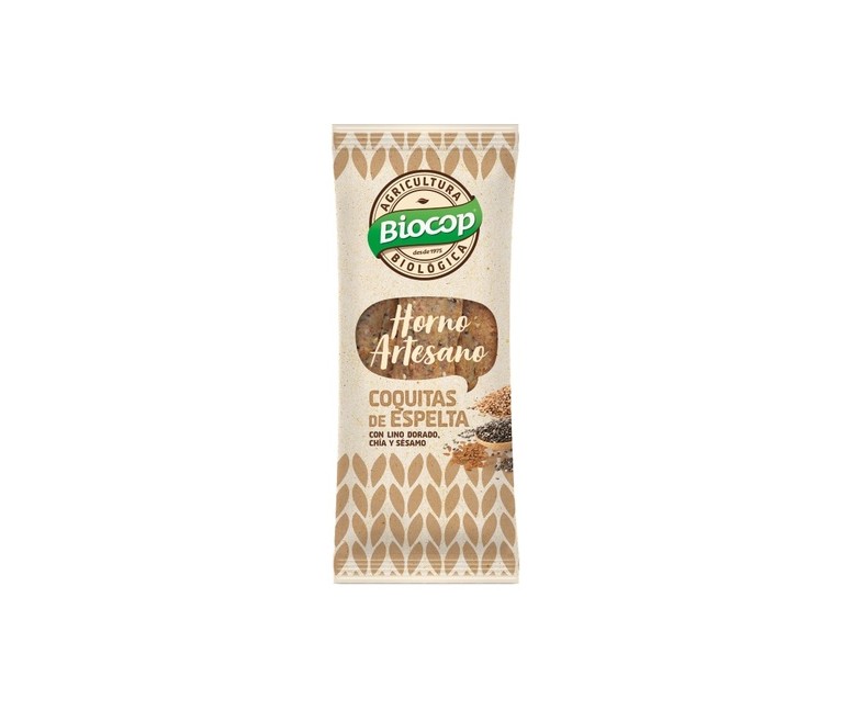 Snacks Espelta, Lino, chía y sésamo 75 g Biocop