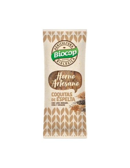 Snacks Espelta, Lino, chía y sésamo 75 g Biocop