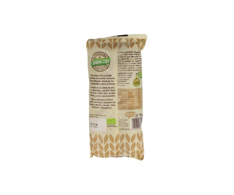 Snacks Espelta, Lino, chía y sésamo 75 g Biocop