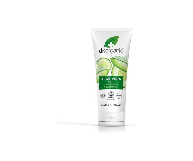 Gel de Aloe vera Orgánico con pepino, Hamamelis y caléndula 200 ml de gel Dr. Organic