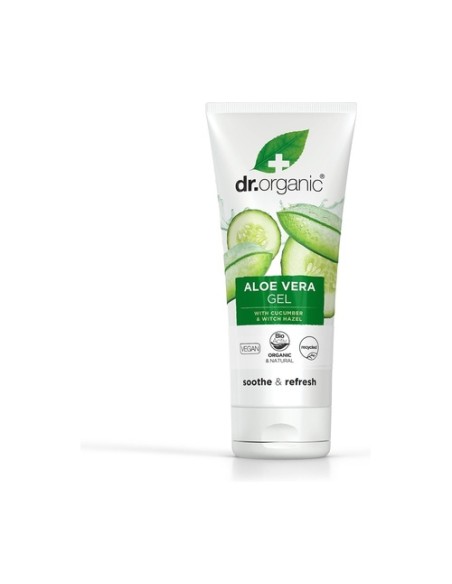 Gel de Aloe vera Orgánico con pepino, Hamamelis y caléndula 200 ml de gel Dr. Organic