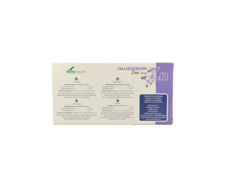 Glucosor Zinc 28 viales Soria Natural