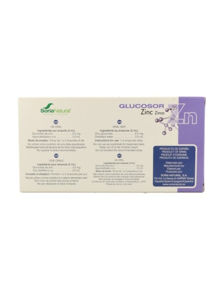 Glucosor Zinc 28 viales Soria Natural