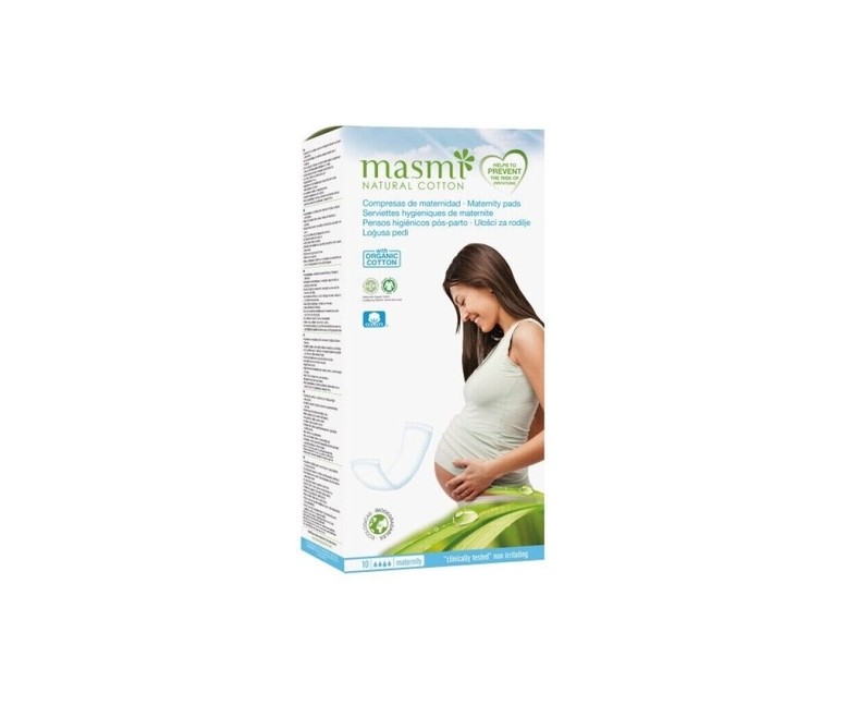 Compresas de Maternidad Natural Cotton 10 unidades Masmi Natural Cotton