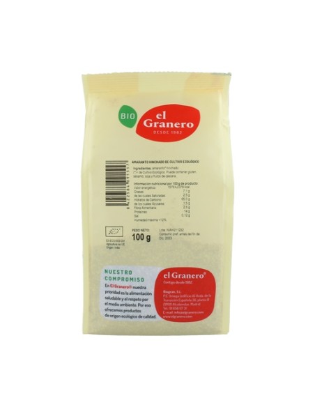 Amaranto Hinchado Bio 100 g El Granero Integral