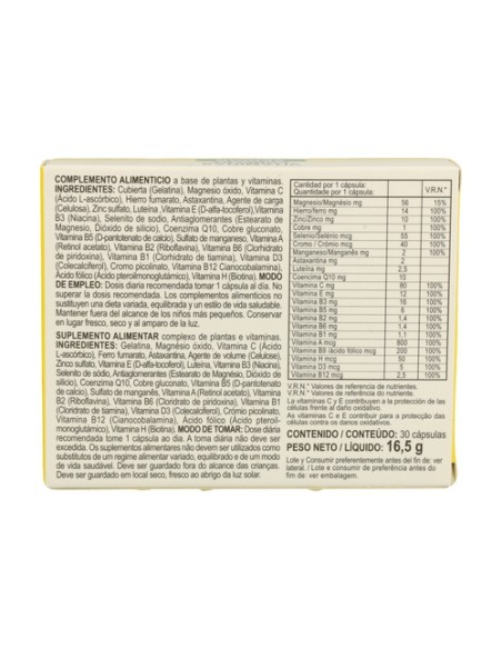 Vitaminas Complex Senior 30 cápsulas Integralia