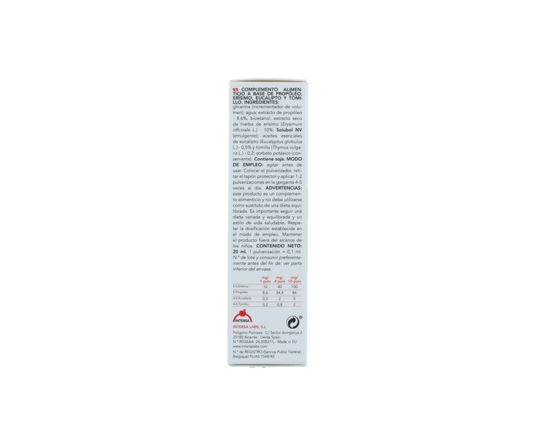 Aprolis Erysim Forte Spray Bucal 20 ml Intersa