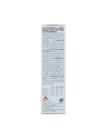 Aprolis Erysim Forte Spray Bucal 20 ml Intersa