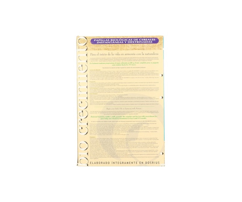 Biocrecimiento Papilla de Arroz Bio (4 Meses) 400 g Aliment Vegetal