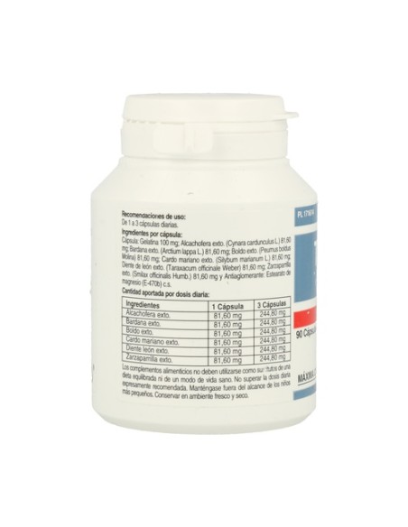 Toxinolin 90 cápsulas de 600mg Fharmocat