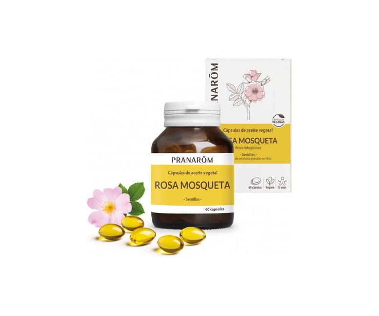 Cápsulas de Aceite Vegetal de Rosa Mosqueta 60 cápsulas Pranarom