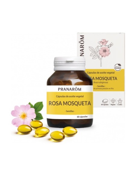 Cápsulas de Aceite Vegetal de Rosa Mosqueta 60 cápsulas Pranarom