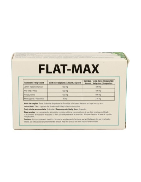 Flat-Max Carbón Vegetal 60 cápsulas Hcf