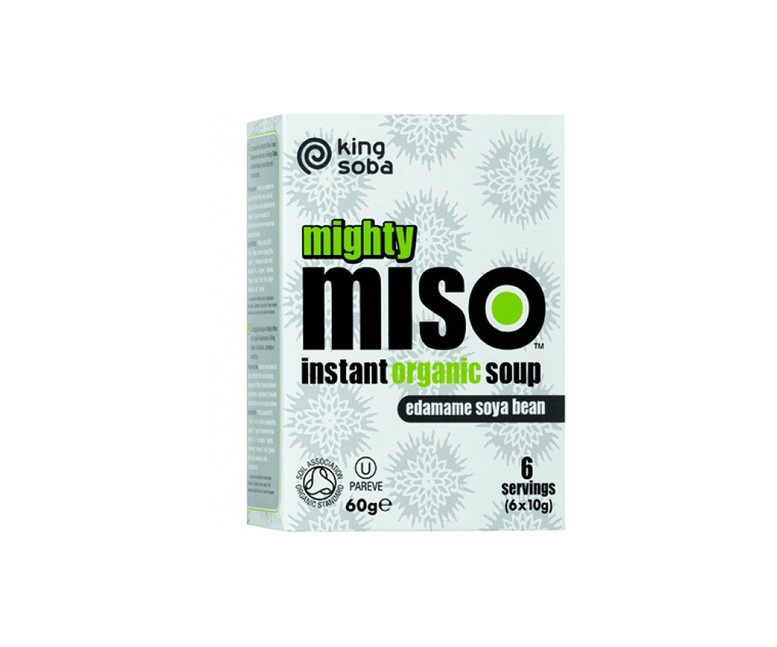 Sopa de Miso y Semillas de Edamame Sin Gluten 6 sobres de 60g King Soba
