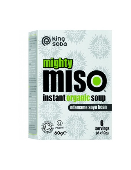 Sopa de Miso y Semillas de Edamame Sin Gluten 6 sobres de 60g King Soba
