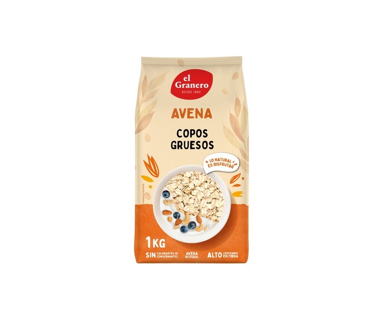 Copos de Avena Integral 1 kg El Granero Integral
