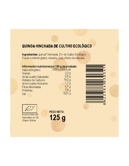 Quinoa hinchada 125 g El Granero Integral