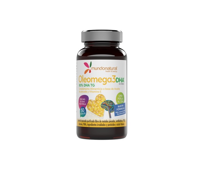 Oleomega 3 80% dha 30 perlas de 1858mg Mundonatural