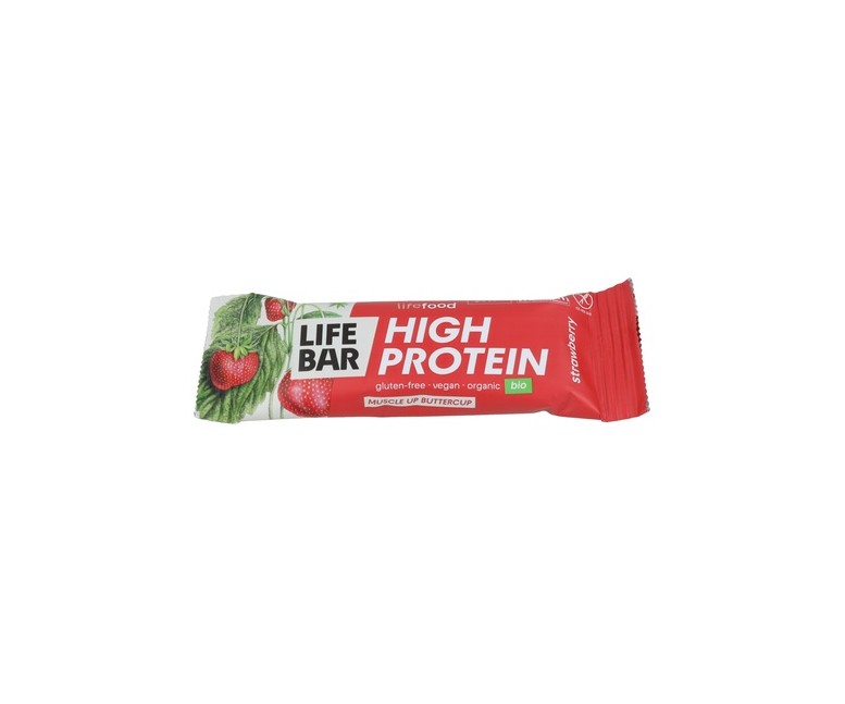 Pack Lifebar proteina fresa 15 barritas de 40g Lifefood