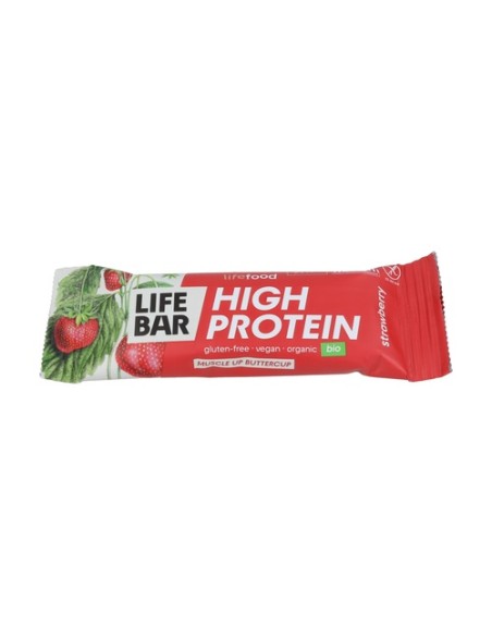 Pack Lifebar proteina fresa 15 barritas de 40g Lifefood