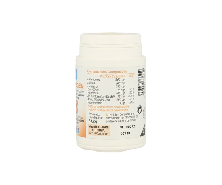 Vectiregen cabello, piel y uñas 60 cápsulas Nutergia