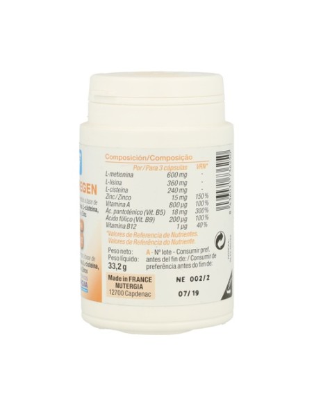Vectiregen cabello, piel y uñas 60 cápsulas Nutergia