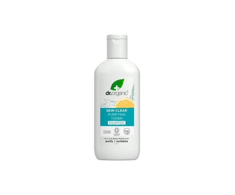 Tónico purificante Skin Clear -piel acneica y manchas 200 ml Dr. Organic