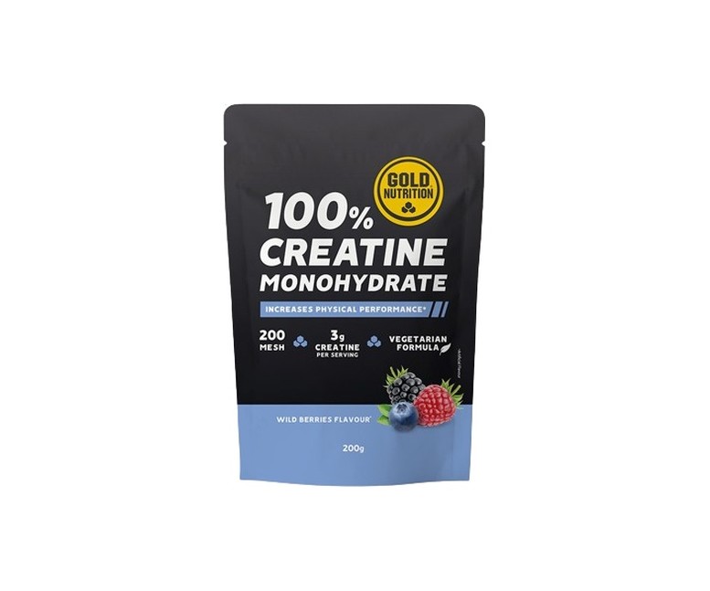 Creatina monohidrato frutos del bosque 200 g de polvo Gold Nutrition